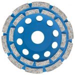 Алмазная шлифовальная чашка двухрядная 180 мм